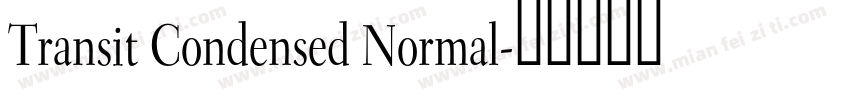 Transit Condensed Normal字体转换